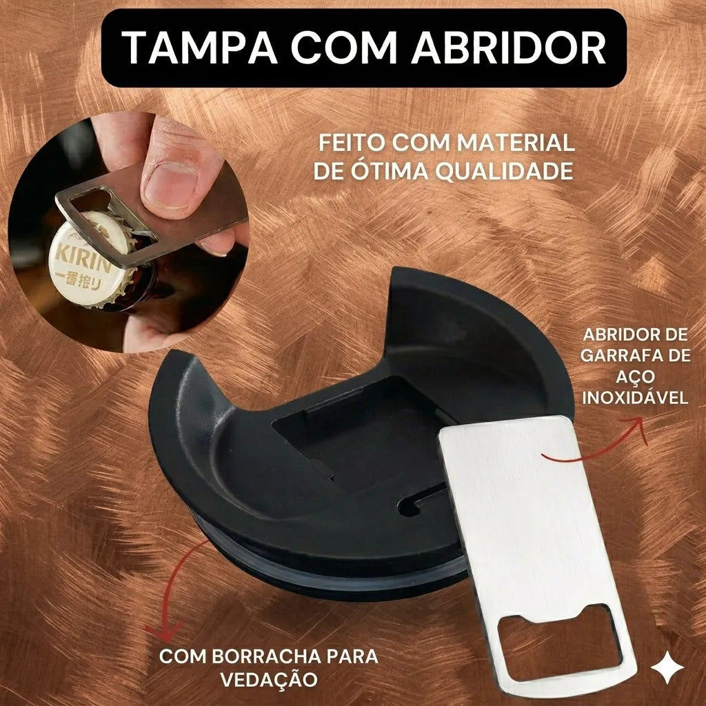Copo Térmico Gelada/Quente 473ml Tampa/Abridor Moldular