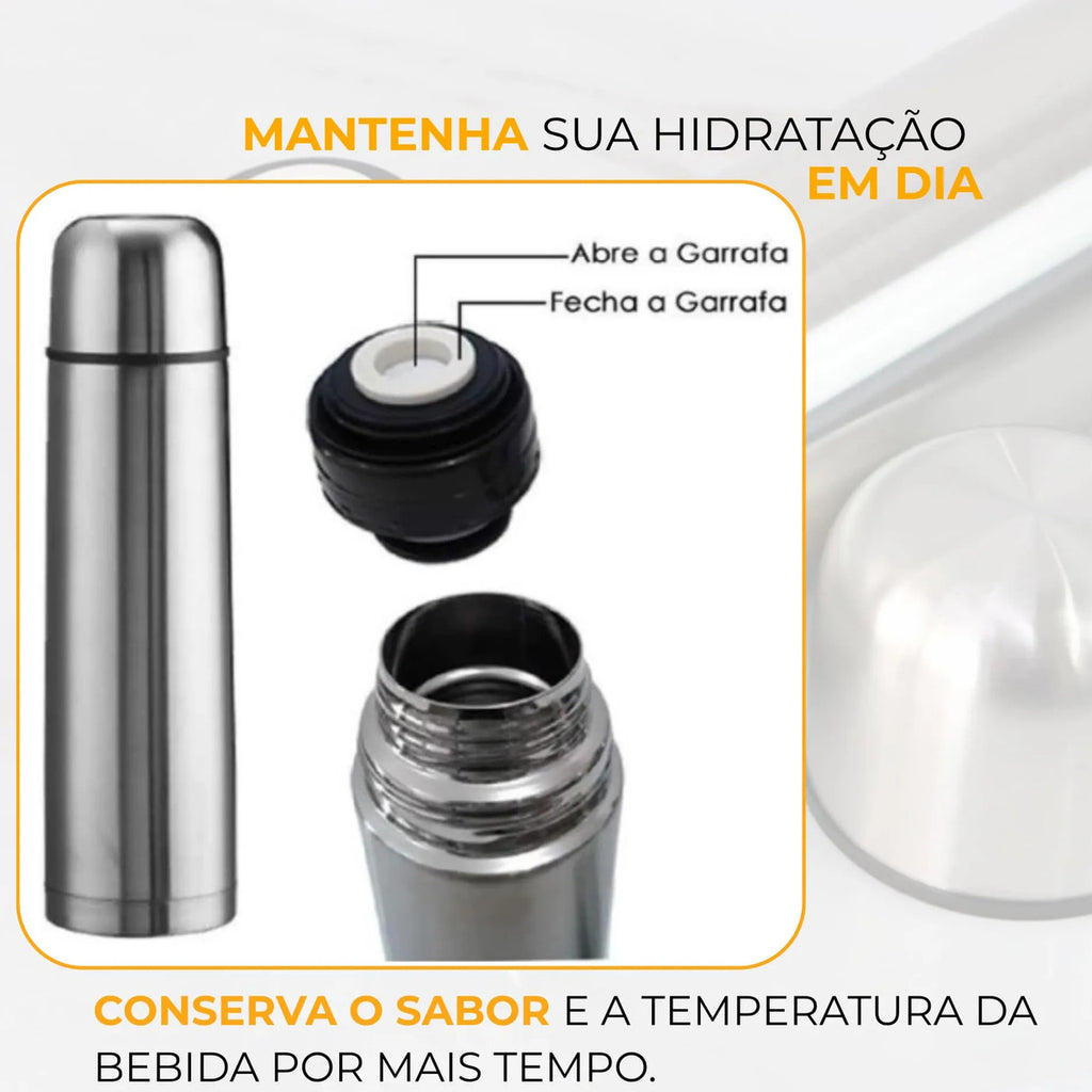 Garrafa Térmica Inox 420ml Quente/Gelado Flash Keep