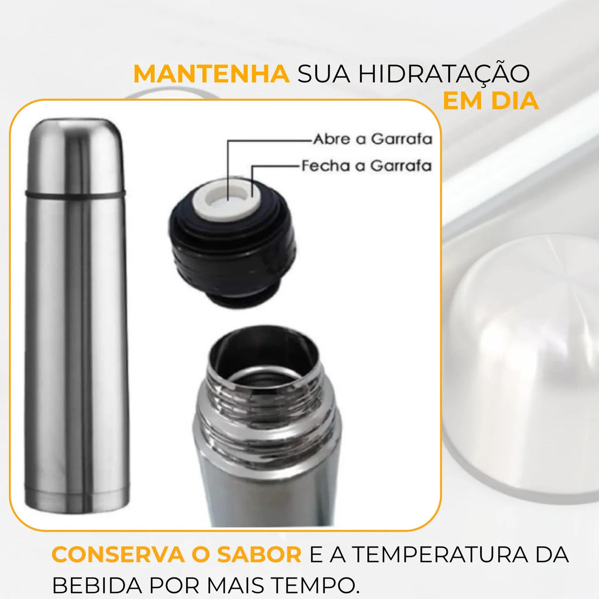 Garrafa Térmica Inox 420ml Quente/Gelado Flash Keep